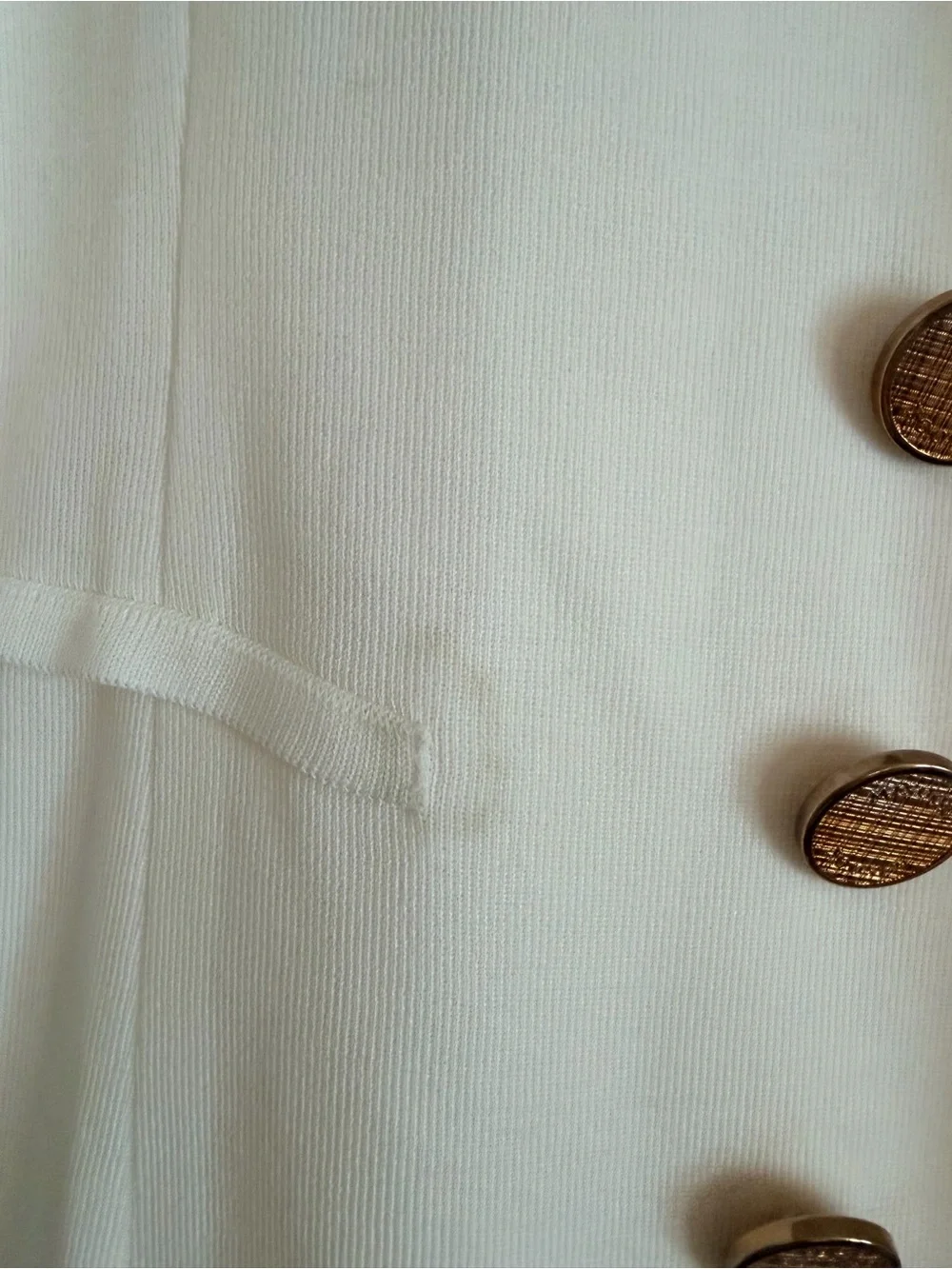 Misook White Blazer with Gold Buttons